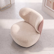 Clemsy Beige & Pink Modern Manicure Chair