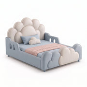 Clocudy Blue Kids Toddler Bed with Safety Rails