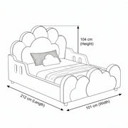 Clocudy Brown Kids Toddler Bed with Safety Rails