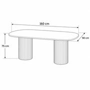 Colioaky Wooden Oval 6-Seater Dining Table