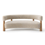 Comolara Beige Bouclé Upholstered Bench