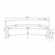 Comolara Beige Bouclé Upholstered Bench