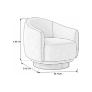 Coopy Grey Pedicure Chair dimension guide showing 70 cm wide, 70 cm deep, and 85 cm high for salon layout planning.