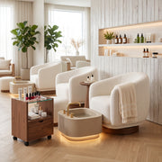 Coopy Cream White Pedicure Chair