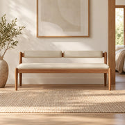 Costyli Grey Upholstered Bench