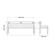 Costyli Grey Upholstered Bench