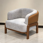 Covondra Grey Accent Chair with Wooden Frame