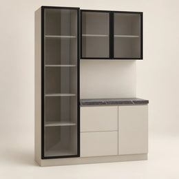 Cozno Wooden Crockery Storage Cabinet