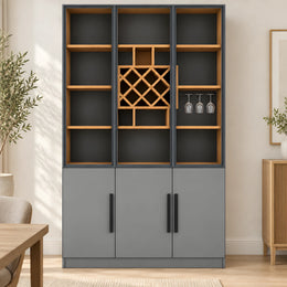 Cristonsa Grey Wine Storage Cabinet