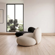 Culniva Black & Beige Modern 5-Seater Sofa
