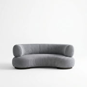 Curlina Grey Curved Modern 4-Seater Sofa