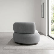 Curlina Grey Curved Modern 4-Seater Sofa