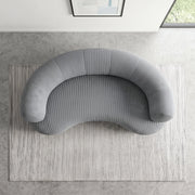 Curlina Grey Curved Modern 4-Seater Sofa