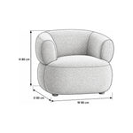 Curvera Brown Pedicure Chair dimension guide showing 80 cm wide, 80 cm deep, and 80 cm high for salon layout planning.