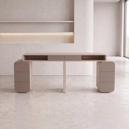 Daria Beige Manicure Table with Storage