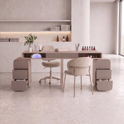 Daria Beige Manicure Table with Storage