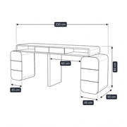 Daria Beige Manicure Table with Storage