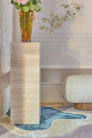 Zelda White Travertine Plinth