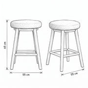 Digolna Wooden Counter Stool