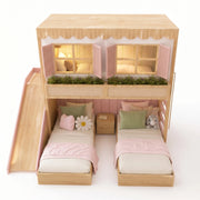 DualToppy Wooden Kids Bunk Bed with Slide