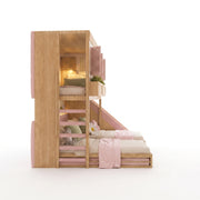 DualToppy Wooden Kids Bunk Bed with Slide