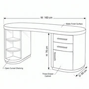 Elanoro Premium Curved Manicure Table