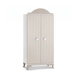 Alternate view of Elanzy Kids Wardrobe with 2 Doors, showing 2 doors and crown-shaped handles in a balanced home interior.