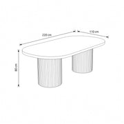 Elgenalia Marble Top 8-Seater Dining Table