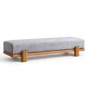 Elmayi Grey Wooden Frame Upholstered Bench
