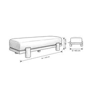 Elmayi Grey Wooden Frame Upholstered Bench