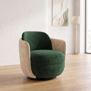 Emerly Green & Cream Modern Manicure Chair