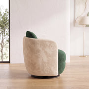 Emerly Green & Cream Modern Manicure Chair