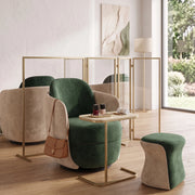 Emerly Green & Cream Modern Manicure Chair