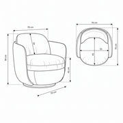 Emerly Green & Cream Modern Manicure Chair