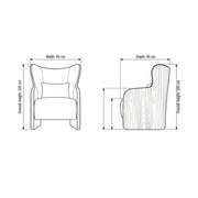 Emmolana Olive Wood Frame Manicure Chair