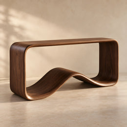 Emmowavy Wooden Console Table