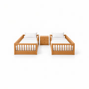 Alternate view of Eskilona Wooden Kids Twin Bed with Nightstand, showing engineered Wood for everyday interior styling.
