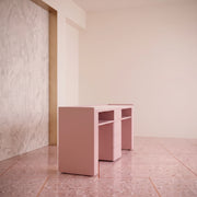 Esmiro Pink Manicure Table with Storage