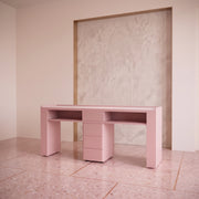 Esmiro Pink Manicure Table with Storage