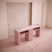 Esmiro Pink Manicure Table with Storage