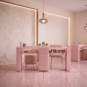 Esmiro Pink Manicure Table with Storage