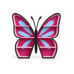 Alternate view of Farfalla Butterfly Kids Bookcase, showing butterfly-shaped design to show the product's overall form.