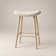 Fikomira Curved Upholstered Counter Stool