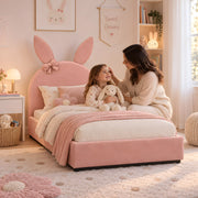 Fiocco Pink Bunny Kids Single Bed