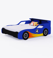 Firebird Car Kids Double Bed In Blue Colour