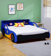 Firebird Car Kids Double Bed In Blue Colour