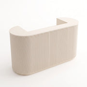 Flootap Fluted Beige Salon Reception Desk