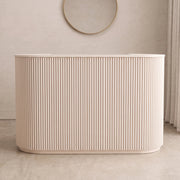 Flootap Fluted Beige Salon Reception Desk