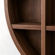 Girovy Round Wooden Bookshelf