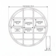 Girovy Round Wooden Bookshelf